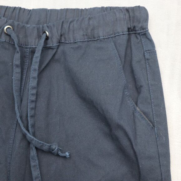 American BAZI Pants Womens M Navy Blue High Rise Slash Pocket Drawstring Jogger - Picture 13 of 16